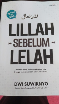 Lillah Sebelum Lelah